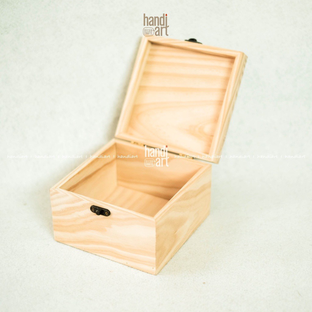 Hộp gỗ vuông đựng đồ đa năng (10x15cm) - Gỗ thông tự nhiên và là giá xưởng