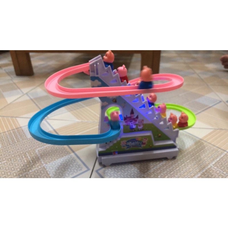 Bộ đồ chơi heo peppa leo cầu thang, trượt cầu tuột vui nhộn