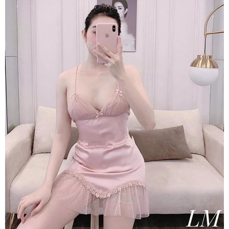 Váy ngủ lụa ca cấp Quảng Châu sexy gợi cảm quyến rũ đỉnh chop