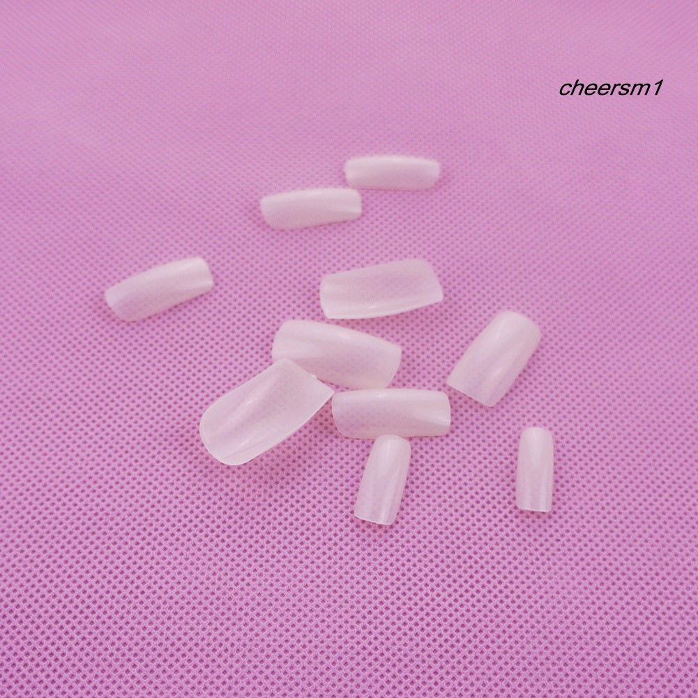 Hộp 500 cái móng giả không màu dùng để làm móng tay nghệ thuật