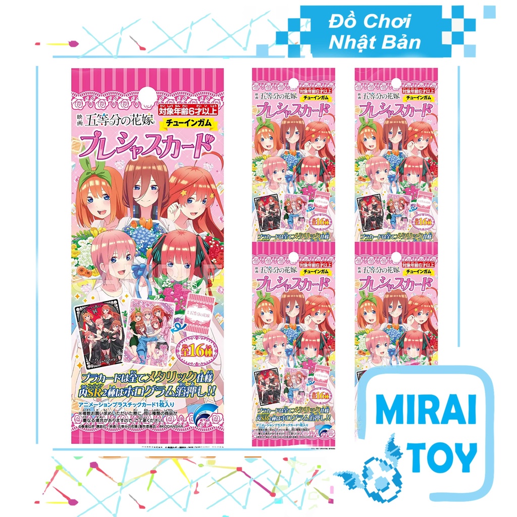 Pack Thẻ Bài Nhà có 5 nàng dâu Gotoubun no Hanayome Chính Hãng Chưa Bóc mới 100% - Forte