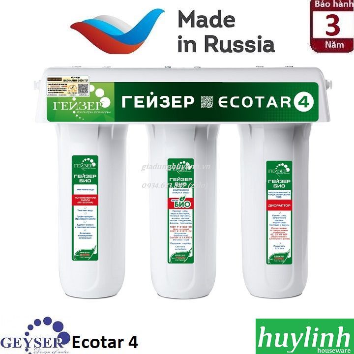 Máy lọc nước Nano Geyser Ecotar 4 - Nhập khẩu LB Nga - Russia