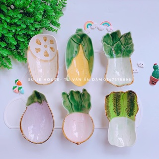 Bát sứ ăn dặm hình rau củ ngộ nghĩnh
