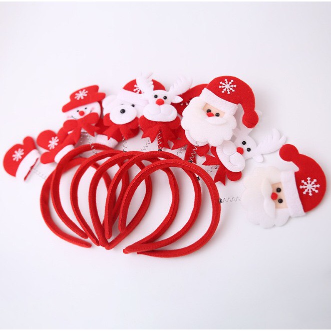 Bờm tuần lộc, bờm noel lò xo - bờm tóc noel