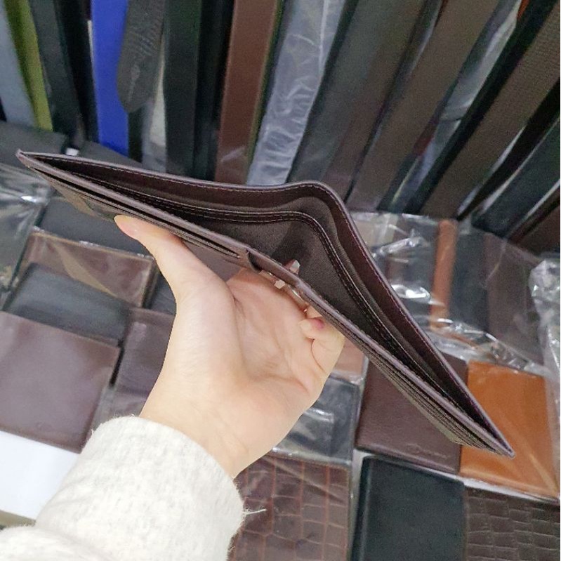 Ví da bò thật vân saffiano chống xước thương hiệu Naipan VN020