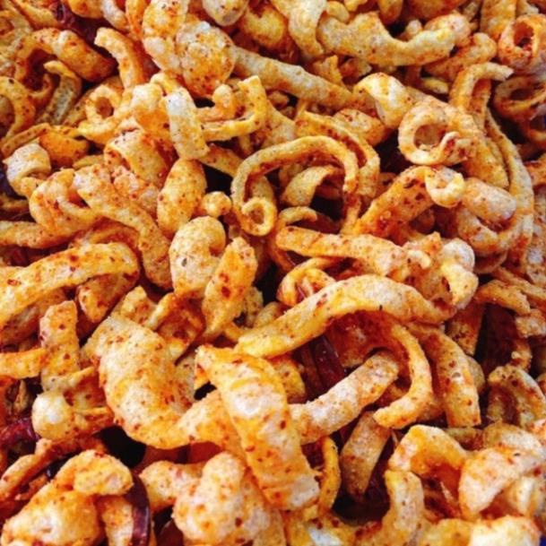 Da heo chiên giòn cháy tỏi ớt da heo mắm hành, chà bông heo xù Khô heo cháy tỏi hũ PET