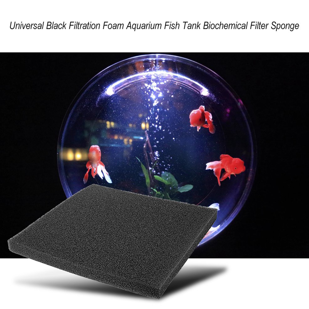Mút Lọc Nước Bể Cá (50x50cm) - Miếng gòn bọt biển lọc hóa sinh, Mút Đen cho bể cá