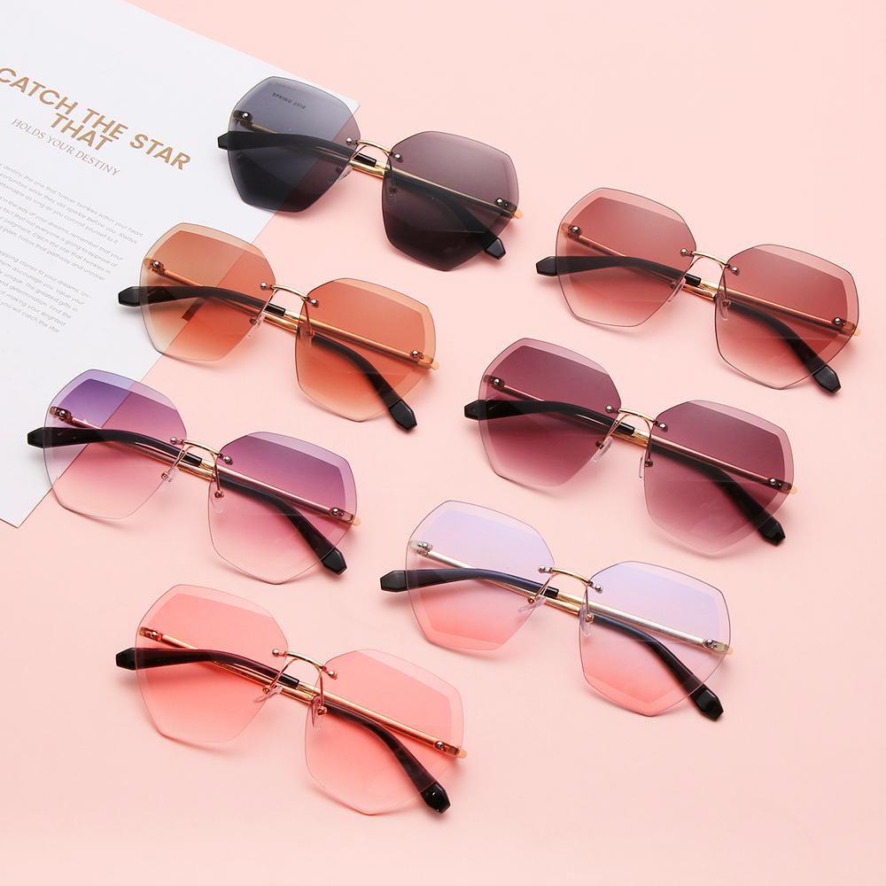 Kính Râm Bảo Vệ Mắt Không Gọng Chống Tia UV400 Dành Cho Nữ