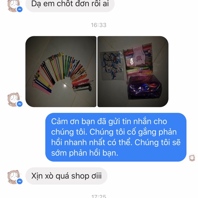 Set 20 Bút Bi Mực Nước Hình Siêu Cute Dễ Dương tặng kèm túi zip đựng