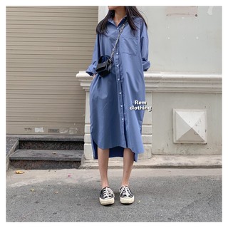 Đầm sơmi suông rộng