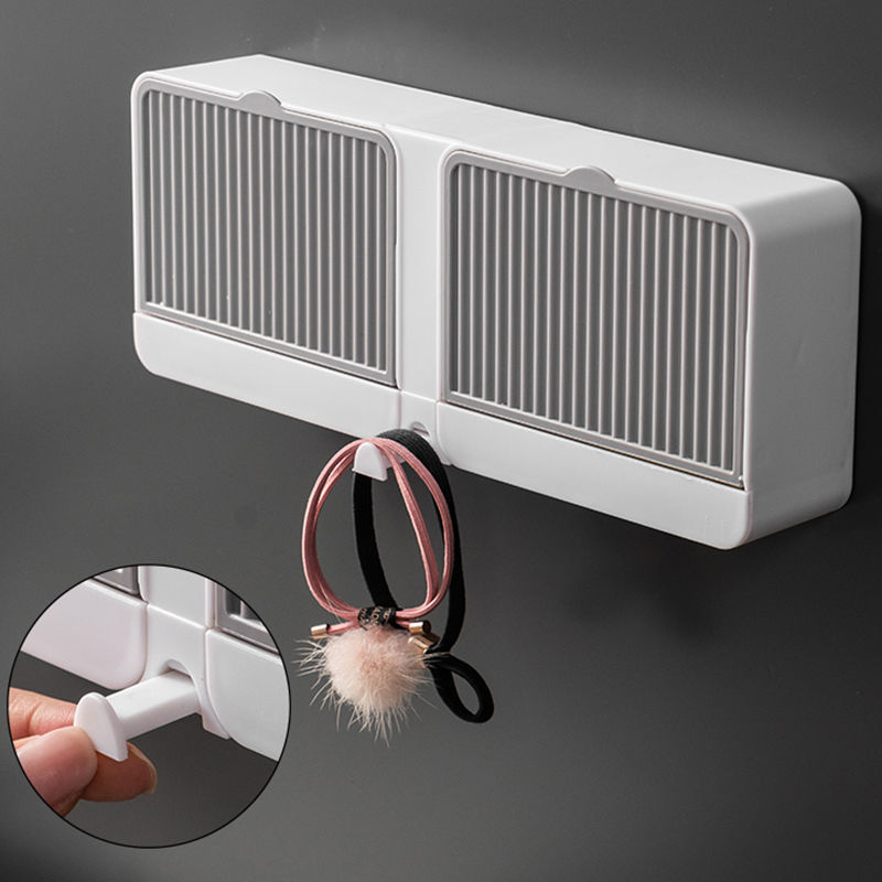 Hộp đựng xà phòng treo tường sáng tạo với nắp đôi Lưới thoát nước Giá đỡ xà phòng trong phòng tắm