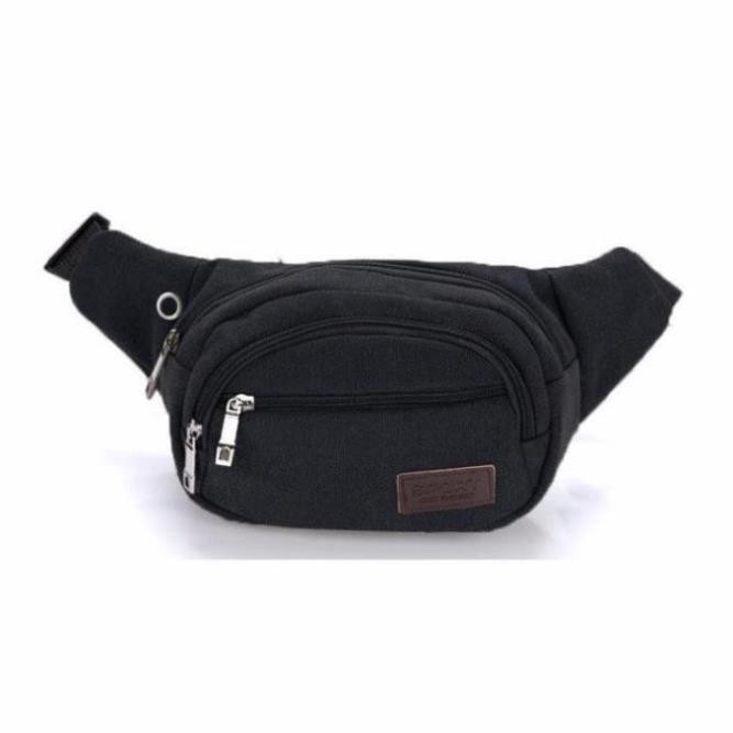 Túi đeo bụng 3 ngăn  Wanfuniao chất liệu vải dày bền chống trầy xước, có nhiều ngăn đựng - HV Store 390