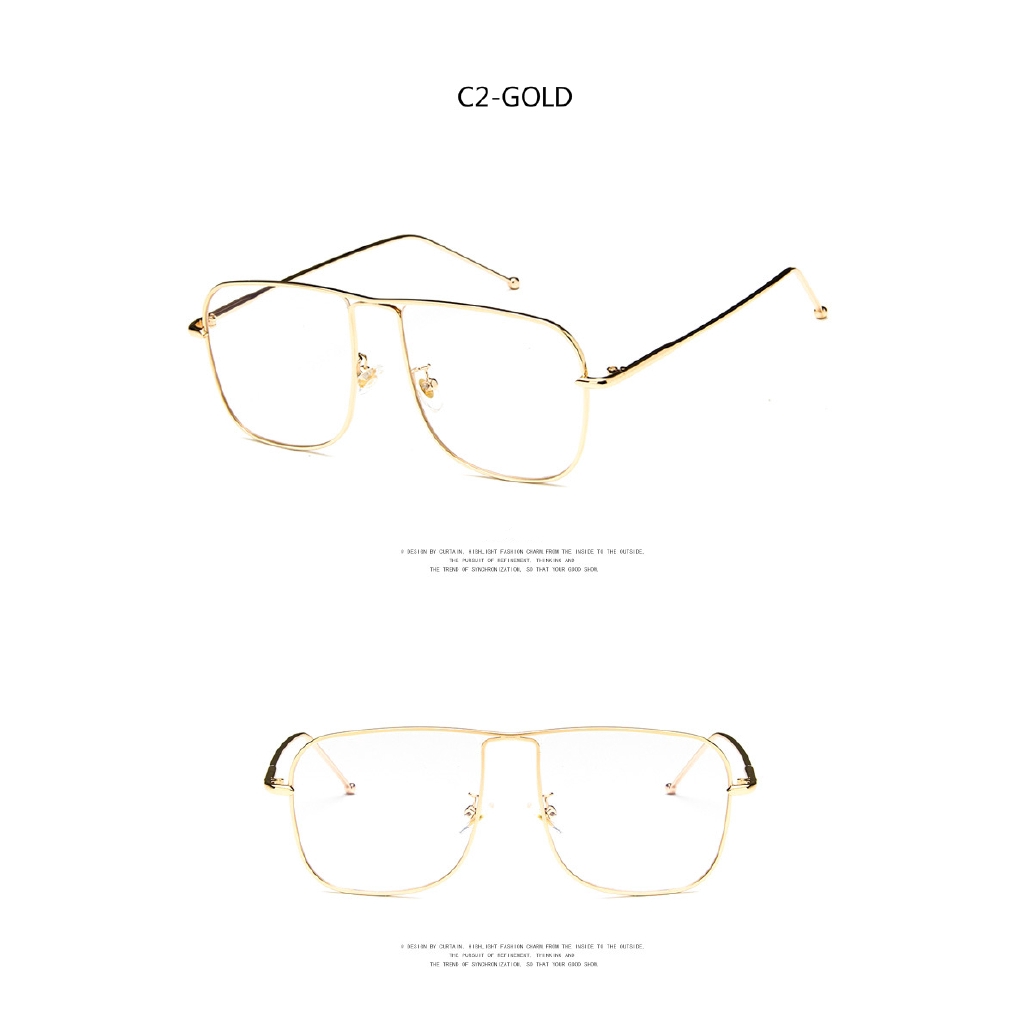 Mắt kính gọng kim loại phong cách retro Hàn Quốc cho nam nữ | BigBuy360 - bigbuy360.vn