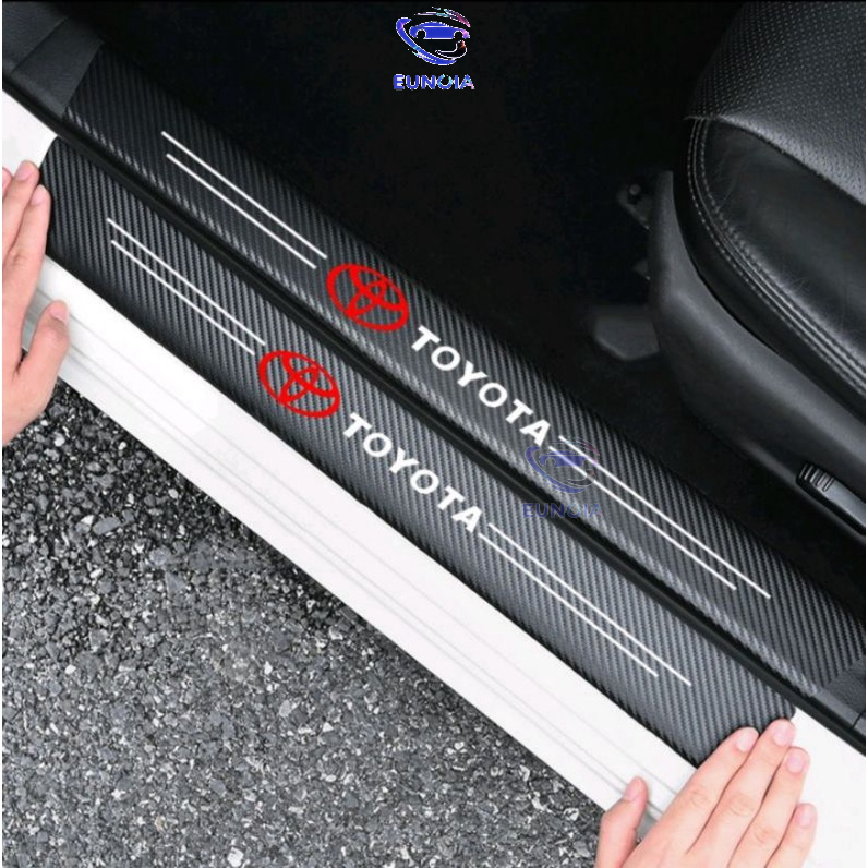 Set 9 Miếng Dán Vân Carbon Chống Trầy Bậc Cửa TOYOTA