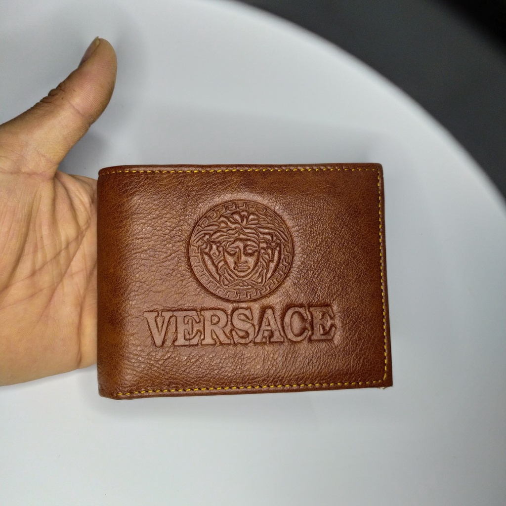 Ví nam cao cấp Versace, 100% da bò cao cấp BH 3 NĂM, Bóp ví nam chống cháy - VDM79-33