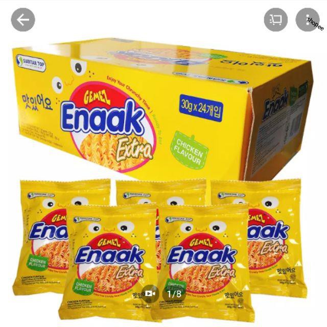 SNACK MÌ LUÔN CHÁY HÀNG VÌ QUÁ NGON ] Combo 50 gói x 30gr Mì ăn chơi hương gà ENAAK Hàn Quốc