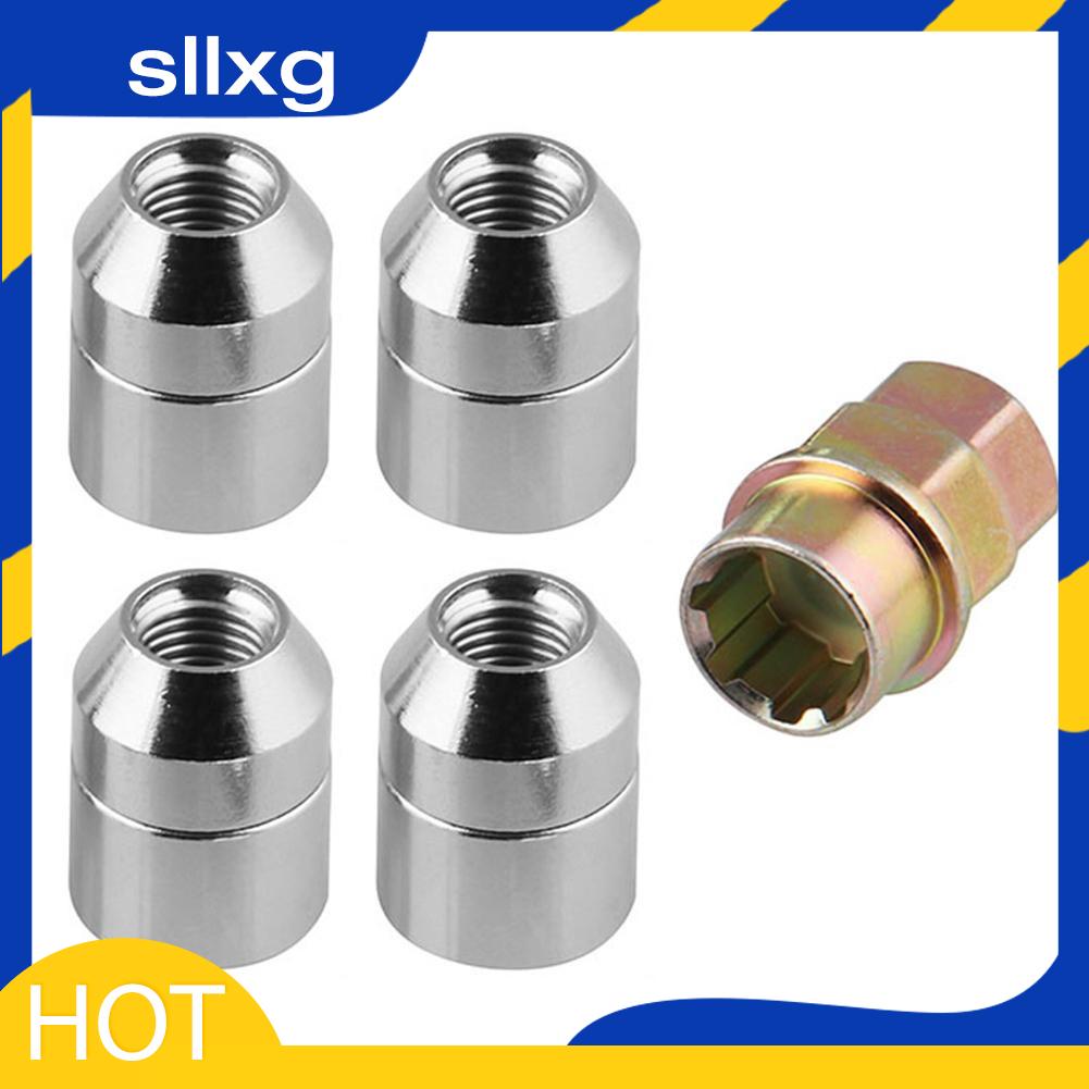 Bộ 4 Đai Ốc Khóa Bánh Xe Ô Tô Kèm 1 Chốt Vặn Chống Trộm 1.13 M12X1.5