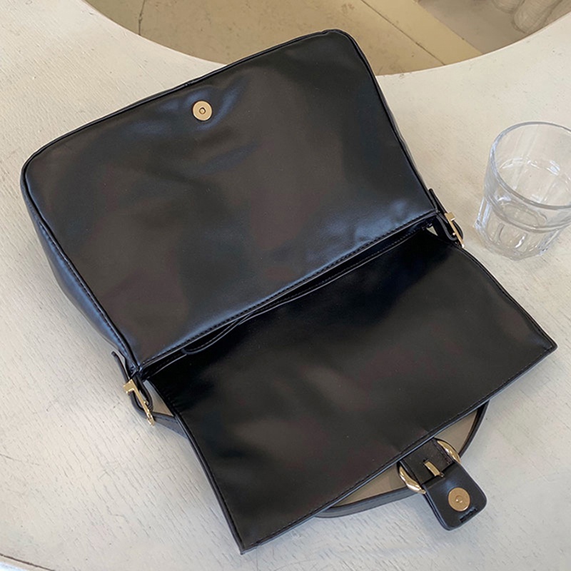 Túi Đeo Vai Cỡ Lớn Màu Đen Phong Cách retro Cho Nữ