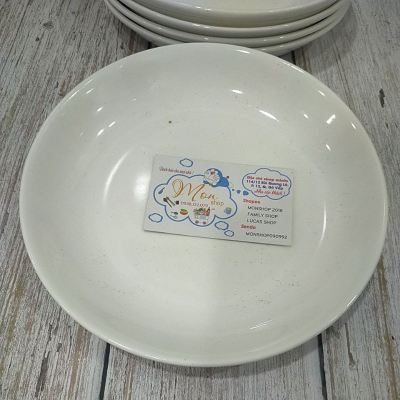 Dĩa Dày Sứ Trắng Sâu Lòng 8inch