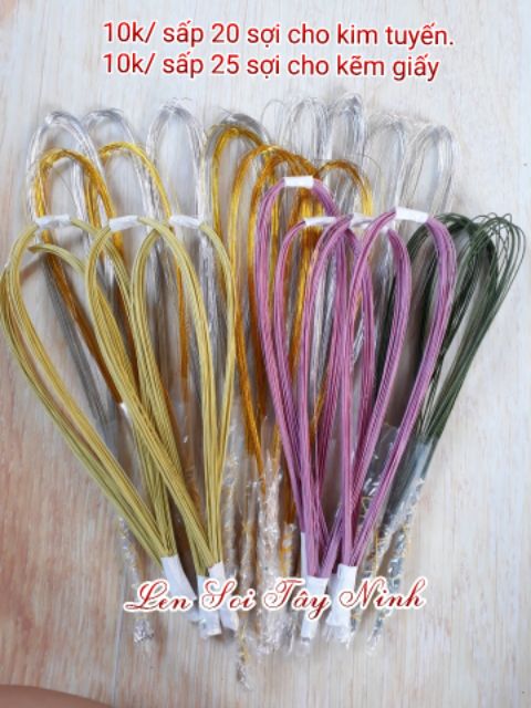 Kẽm xi kim tuyến, kẽm giấy làm hoa