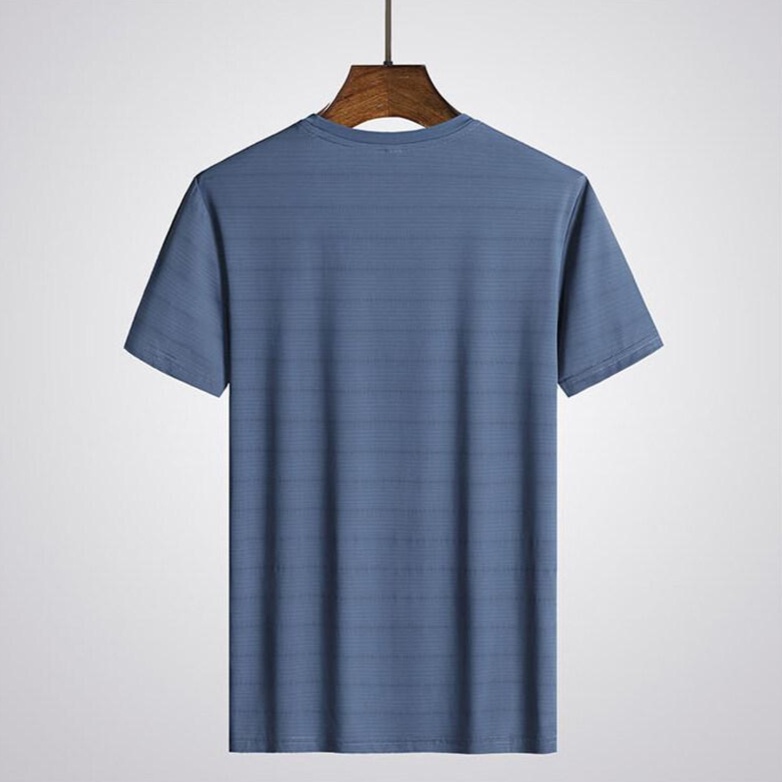 Áo Thun Tay Ngắn Phối Lưới Siêu Mỏng Nhanh Khô Thời Trang Mùa Hè Cho Đàn Ông Trung Niên 2022