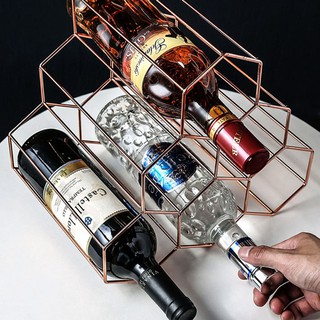 Kệ để rượu, kệ vang lục giác hình tổ ong tiết kiệm diện tích decor, trang trí quầy bar - Giá để rượu, giá đỡ vang đẹp