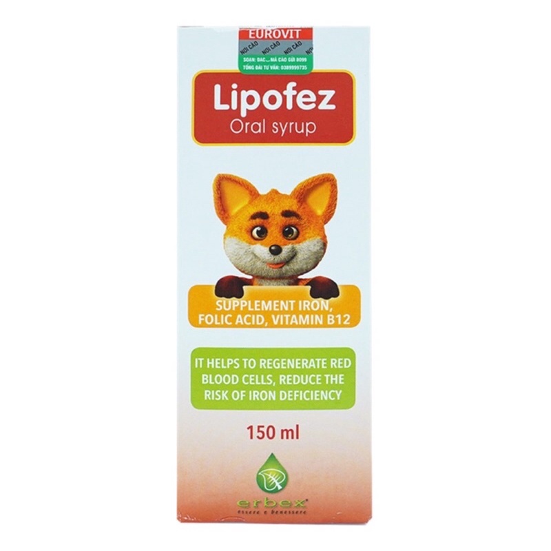 Siro Lipofez Bổ Sung Sắt Và Các Vitamin Khác Cho Cơ Thể 150ml - TP104