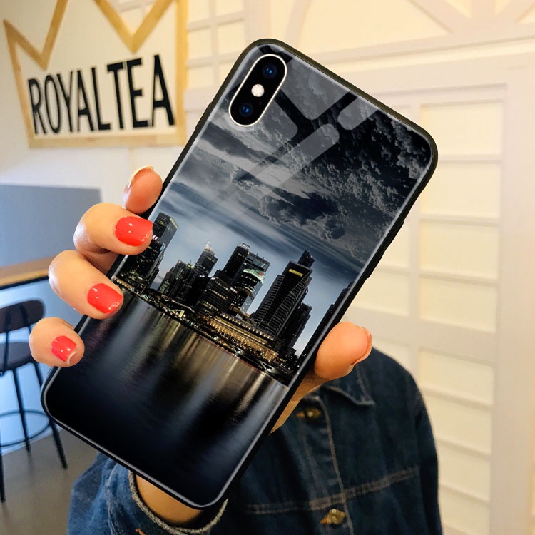 Ốp Lưng Nhựa Dẻo Iphone 12 Hình Landscapes Thành Phố Sang Trọng CASEDOME Cho Iphone 11/12/Pro/X/Xs Max/6/7/8 Plus