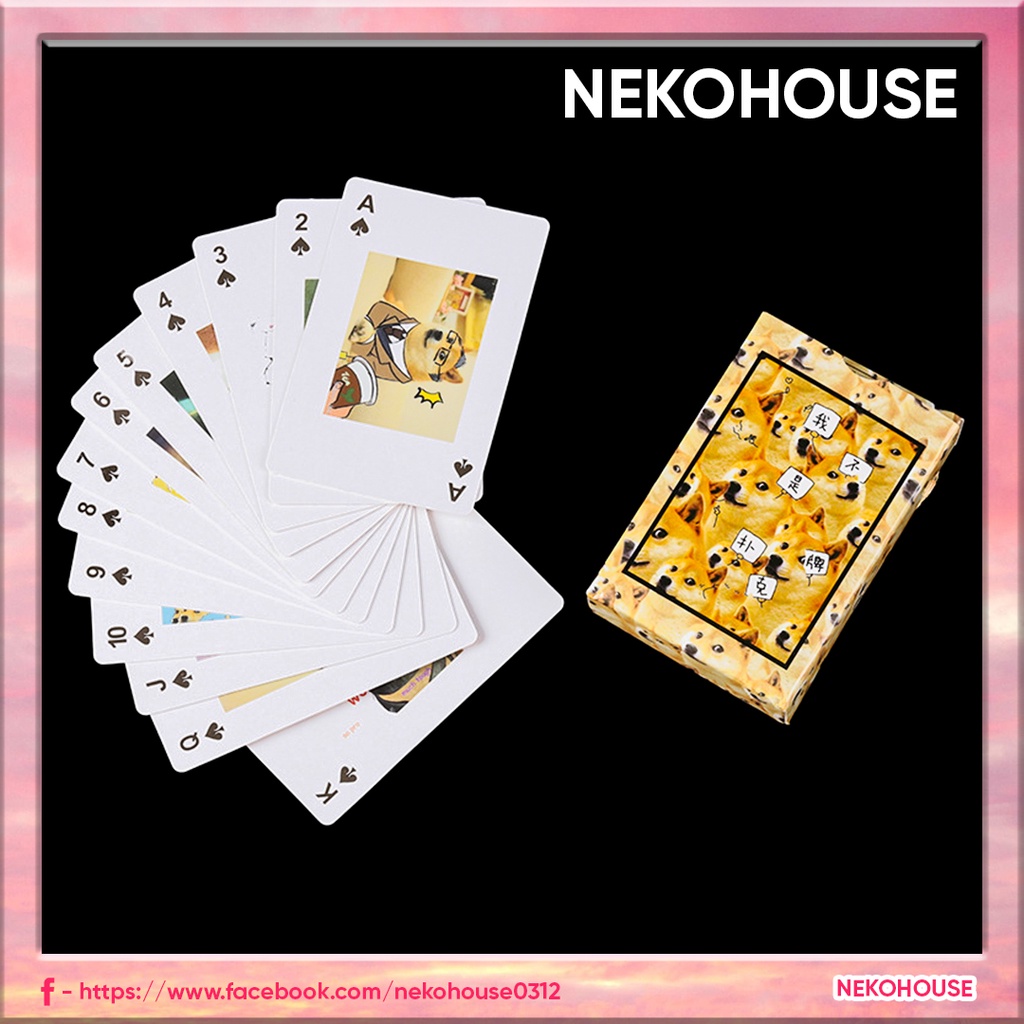 Bộ bài Tây 52 lá Meme Cheems hài hước