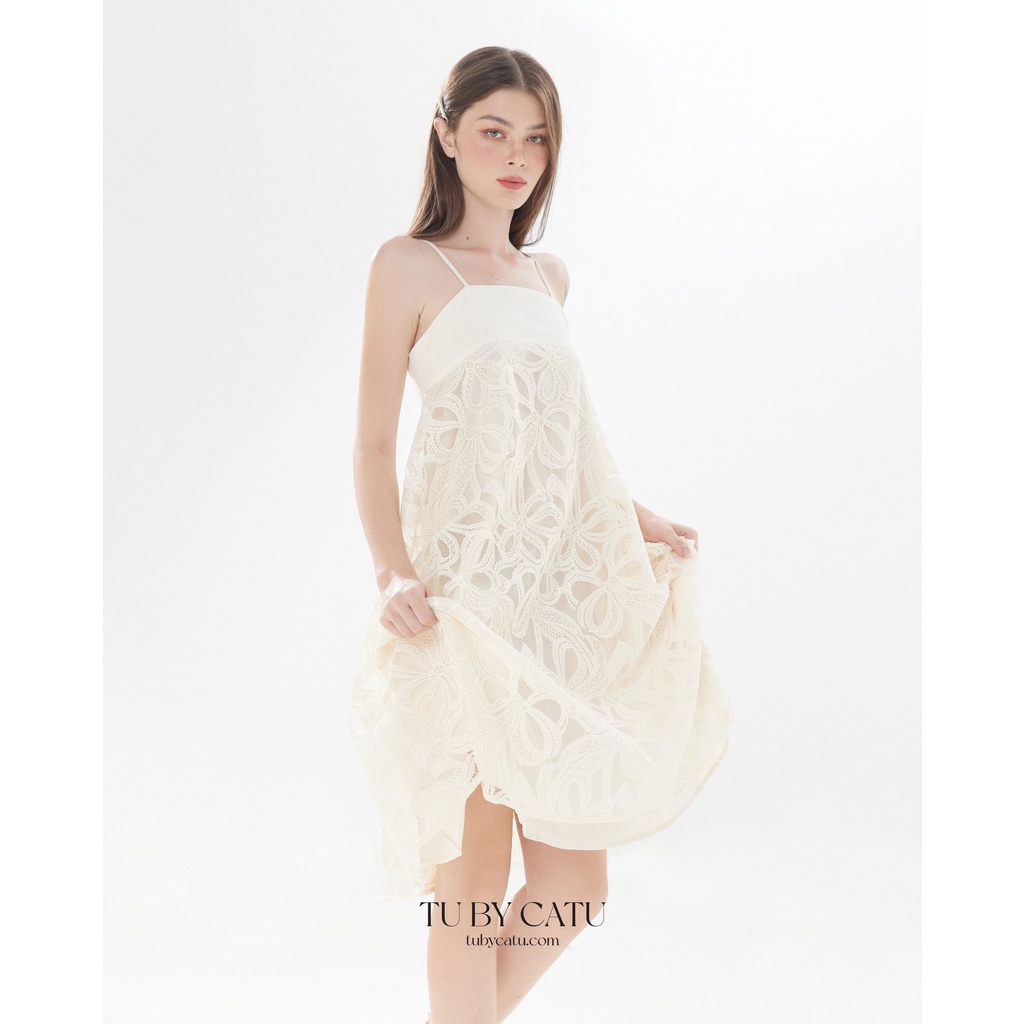 TUBYCATU | Đầm hai dây donna begie dress