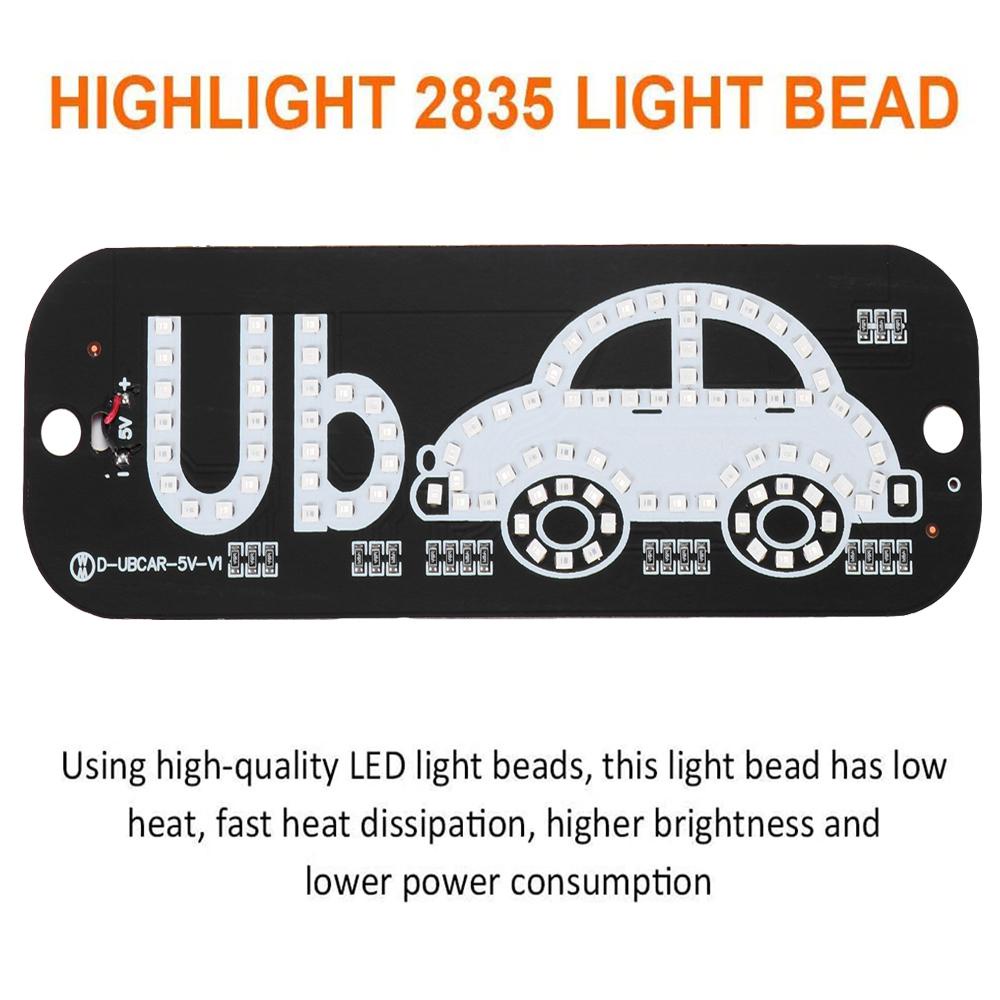 Biển Hiệu Trang Trí Cửa Sổ Xe Hơi Có Đèn LED Tiện Lợi