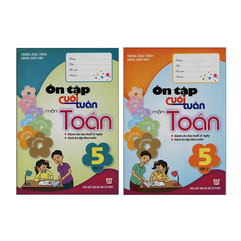 Sách - Combo Ôn tập cuối tuần môn Toán lớp 5 (Tập 1+Tập 2)