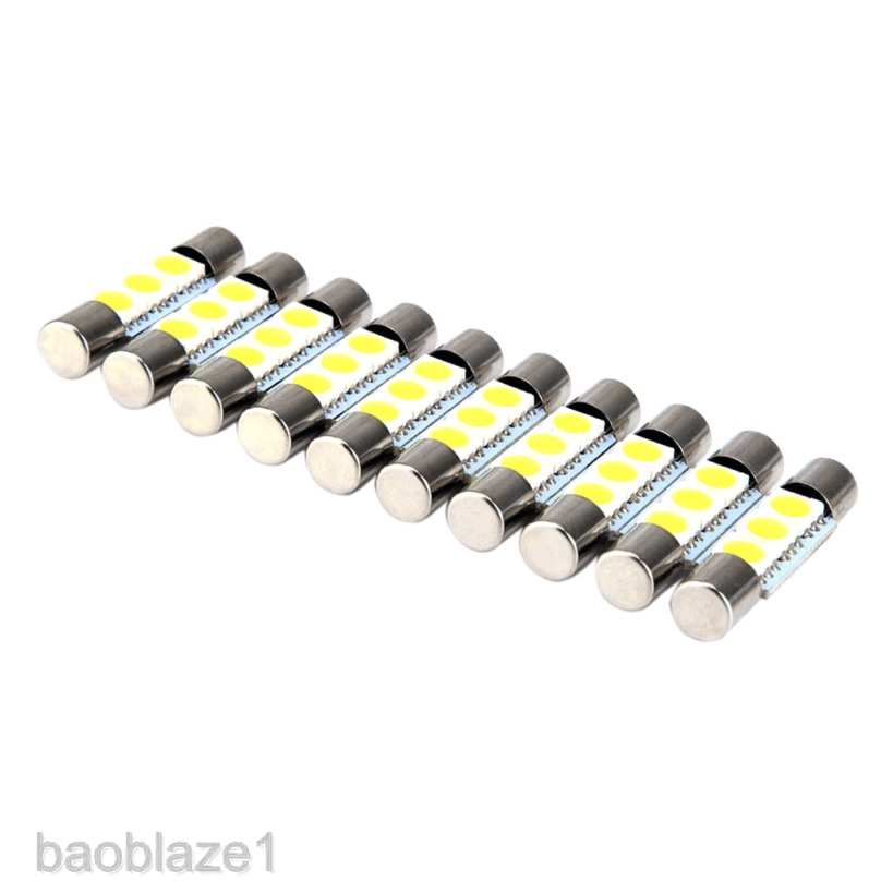 Set 10 Đèn Led 28mm - 31mm Cầu Chì 5050 3smd Gắn Gương Trang Điểm