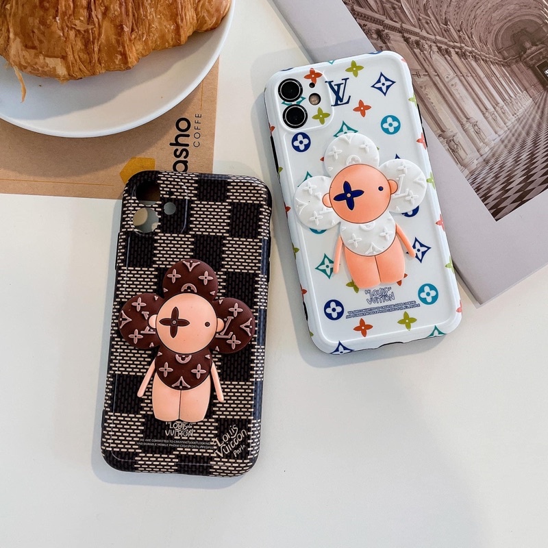 Ốp lưng iphone IMD dẻo hình hoa hướng dương LV nổi 5/5s/6/6plus/6s/6splus/7/7plus/8/8plus/x/xs/11/12/pro/max/plus/promax