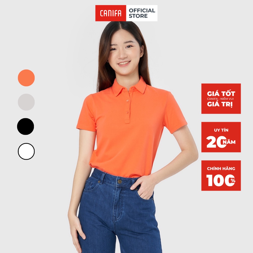 Áo polo nữ CANIFA  cotton kiểu dáng thời trang màu sắc trẻ trung sành điệu - 6TP21S001