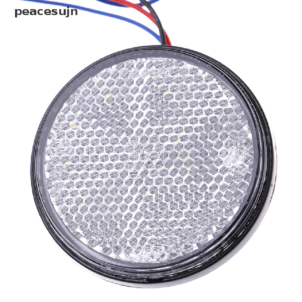 (hot*) 1Pc Car motorcycle round 24 LED brake turn signal stop tail lights reflector peacesujn