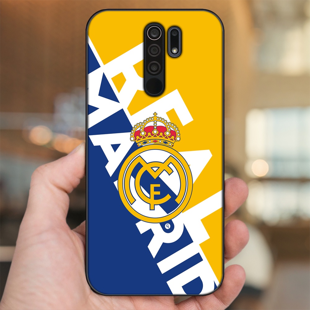 Ốp lưng Xiaomi Redmi 9 viền đen in hình Real Madrid