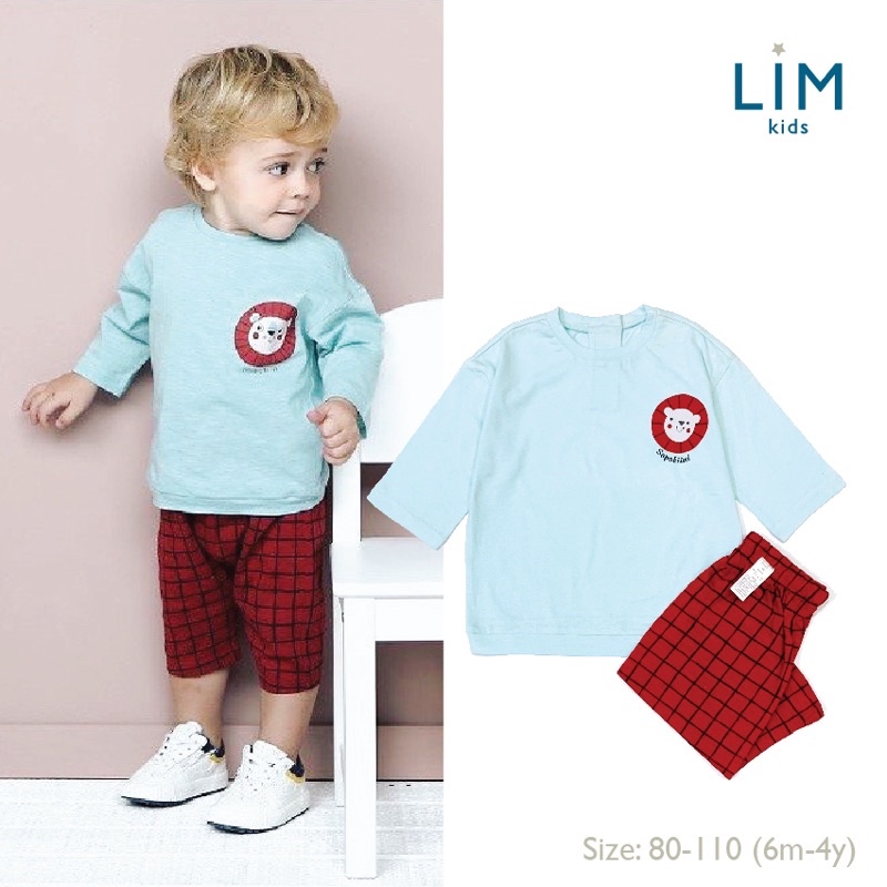 Bộ lửng cotton cho bé trai Hàn Quốc xuất dư (Spoliini)