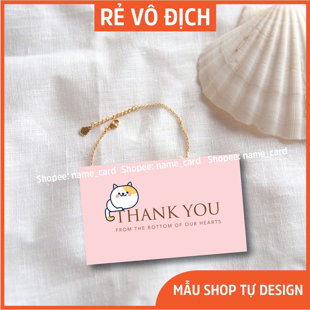 Card cảm ơn, thank you card, card cảm ơn khách hàng, hàng có sẵn