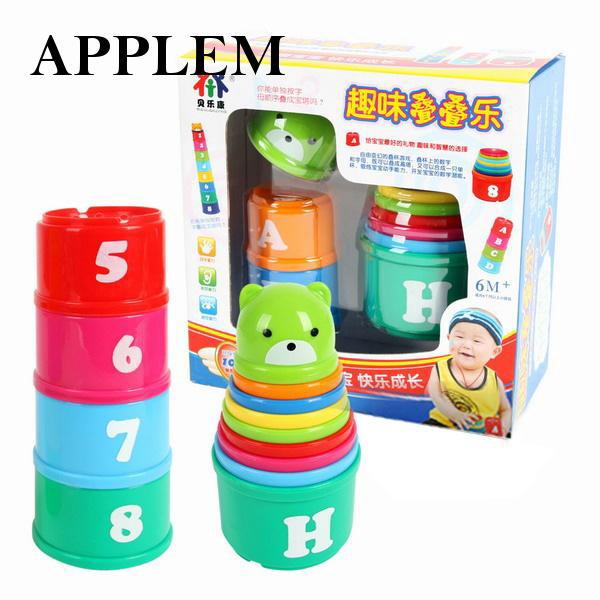 Non-Toxic Exploit IQ Toy Educational Baby Toddler Child Kid Stacking Beautiful