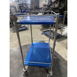 XE ĐẨY INOX 40*60 2 TẦNG(có vòng& thau)