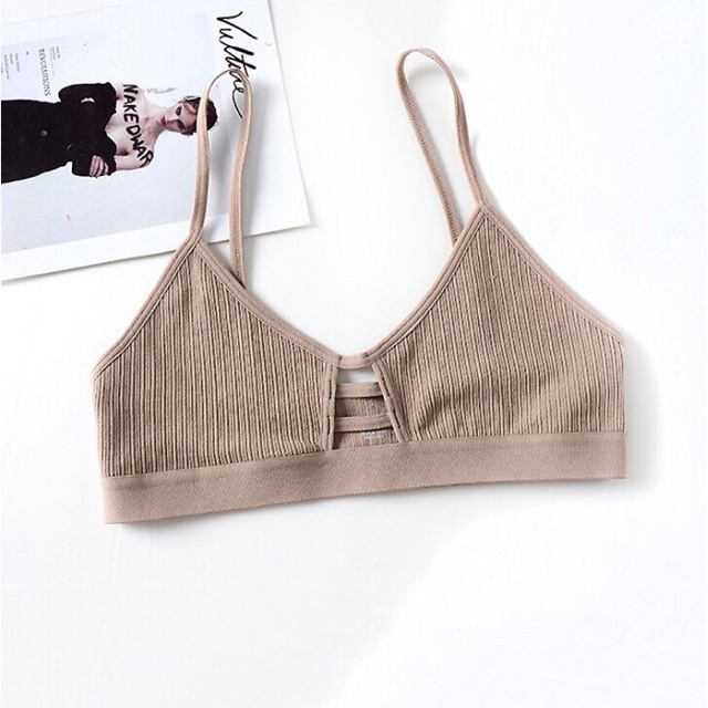 Áo Bralette Cotton Gân Tăm Mã Mới 8882