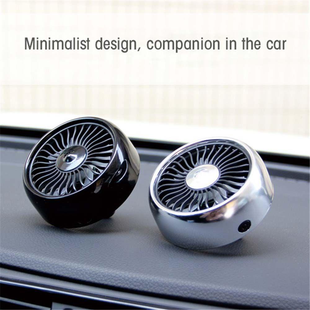 Quạt Điện Mini Gắn Lỗ Thông Gió Xe Hơi Đa Năng Có Đèn LED Nhiều Màu