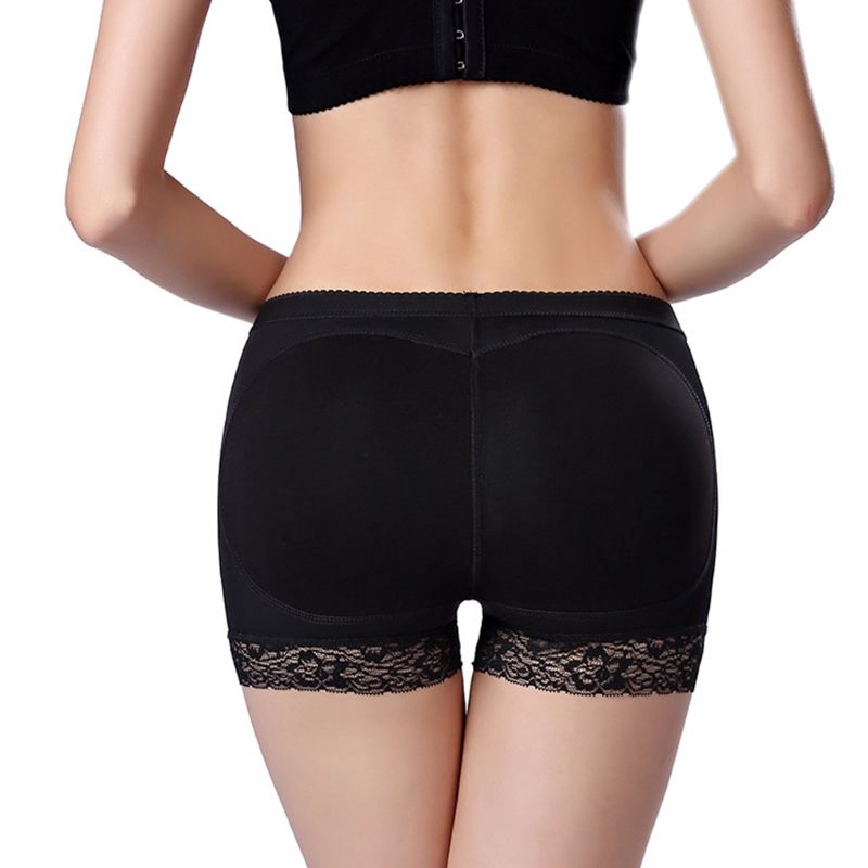 HAN❀ 1pc Womens Breathable Mesh Mid Rise Butt Lifter Underwear Seamless Body Shaper Boyshort
