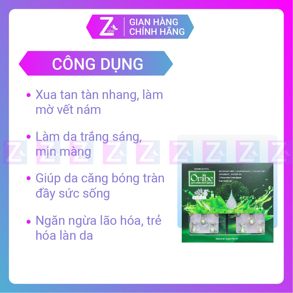 Viên Serum Trắng Da Mờ Nám Chống Lão Hóa Oribe Vỉ 36 Viên