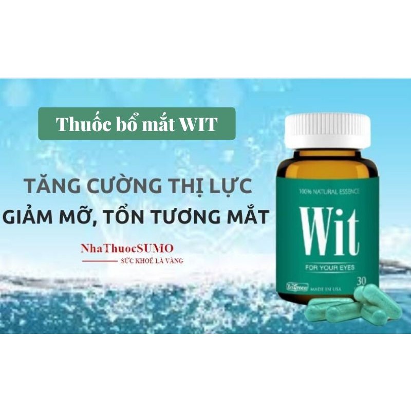 Wit - Thực phẩm bảo vệ mắt, tăng cường thị lưc - Tặng kèm xà phòng Thái Lan