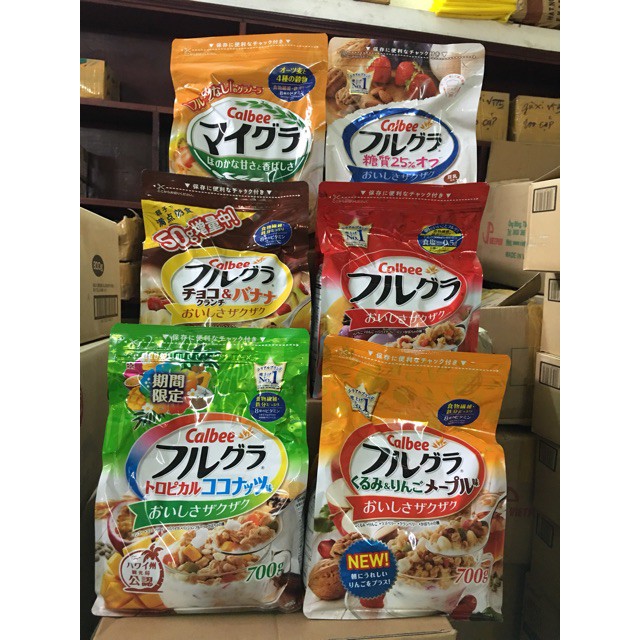 Ngũ cốc Calbee Nhật Bản [FREESHIP_MẪU MỚI 2022] hàng chuẩn nội địa, đủ màu đủ vị ngon tuyệt DATE 2022 | BigBuy360 - bigbuy360.vn