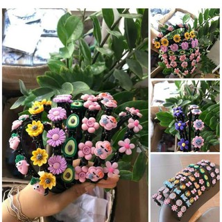 Bờm tóc đính hoa quả cho bé gái