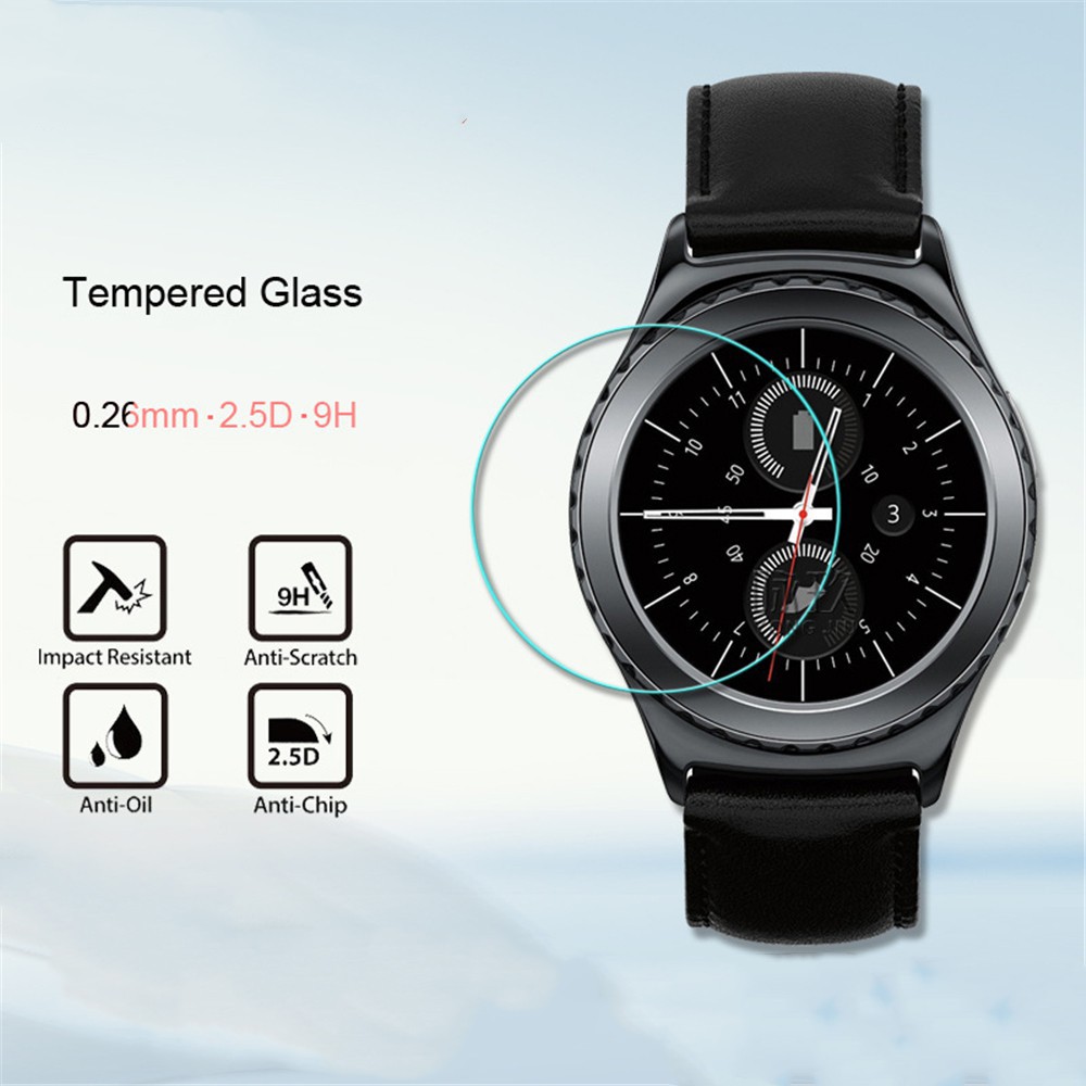 Kính Cường Lực 9h 2.5d Bảo Vệ Màn Hình Cho Samsung Gear S4 S3 S2 Classic Frontier