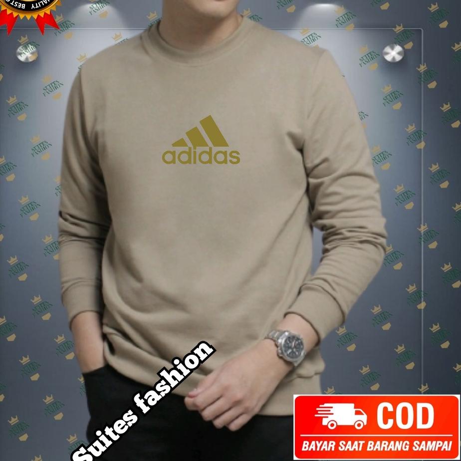 Giá thân thiện... (Suites Thời Trang) Áo Sweater ADIDAS distro Cao Cấp Giản Dị Cho Nam / Nữ / Chất Liệu Mát Mẻ / Thoải Mái Mặc Cho Nam Và Nữ / Thanh Lịch / Mát Mẻ
